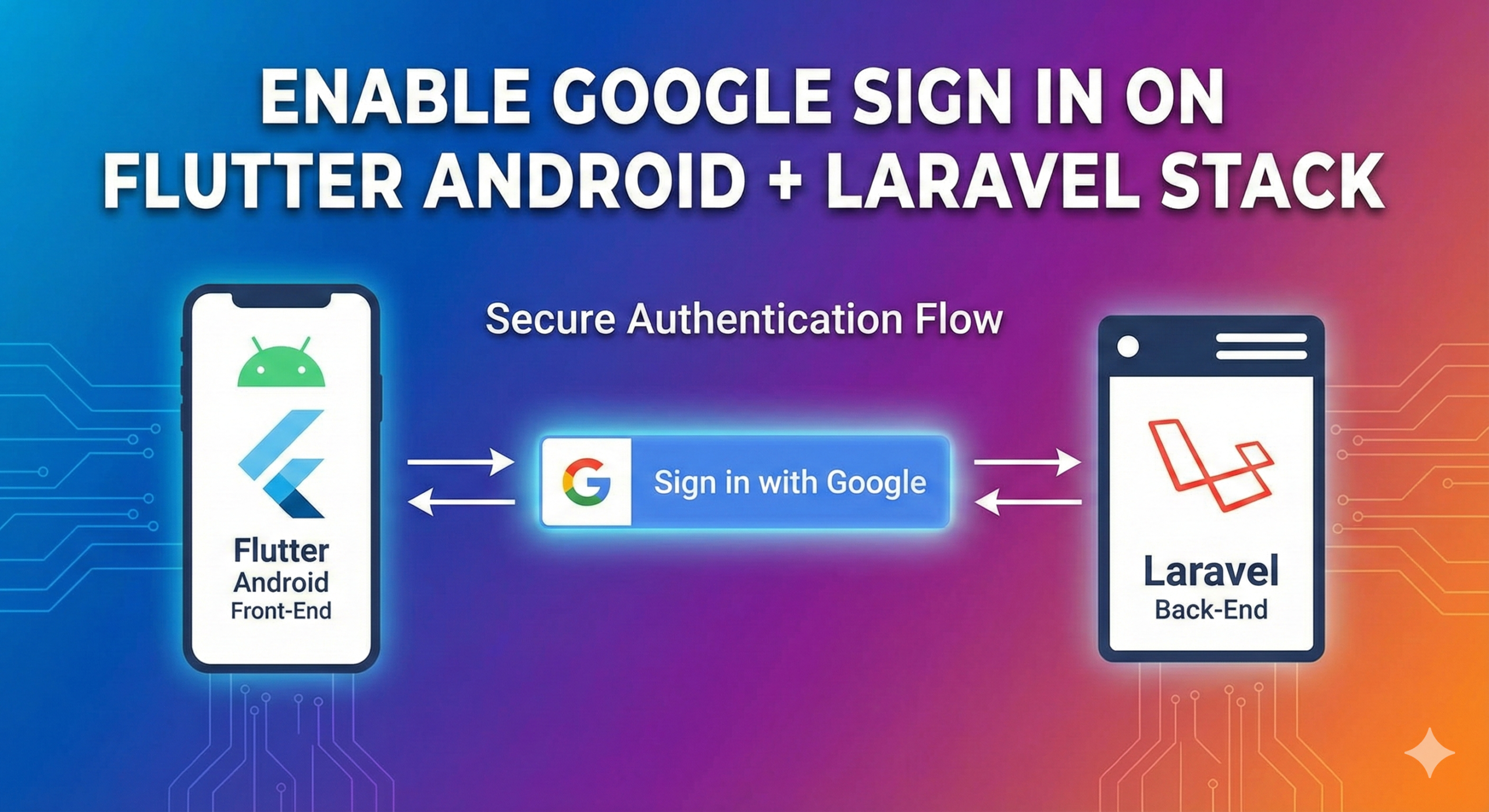 Enable Google Sign In on Flutter Android + Laravel Stack